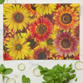 Zonnebloemen Naadloos Patroon Theedoek (Gevouwen)