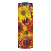 Zonnebloemen Naadloos Patroon Thermosbeker (Achterkant)