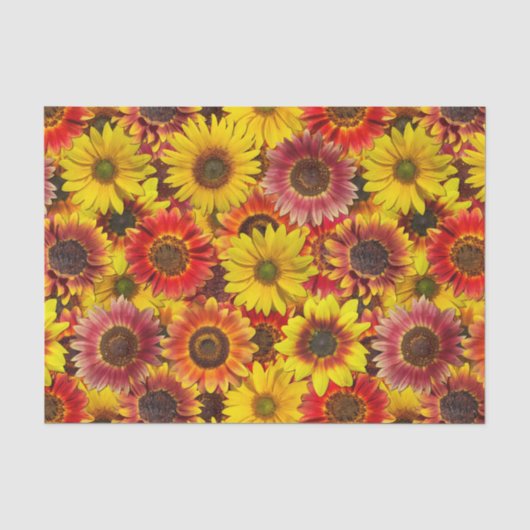 Zonnebloemen Naadloos Patroon Tissuepapier (Voorkant)