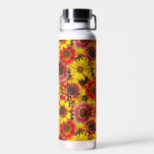 Zonnebloemen Naadloos Patroon Waterfles (Achterkant)