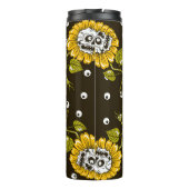 zonnebloemen naadloos thermosbeker (Achterkant)