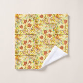 Zonnebloemen Naam Sjabloon Bad Handdoek (Wasdoekje)