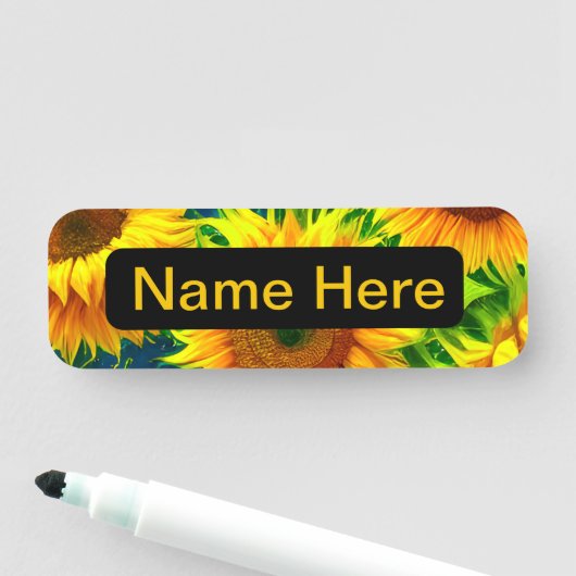 Zonnebloemen Naamplaatje (In situ)