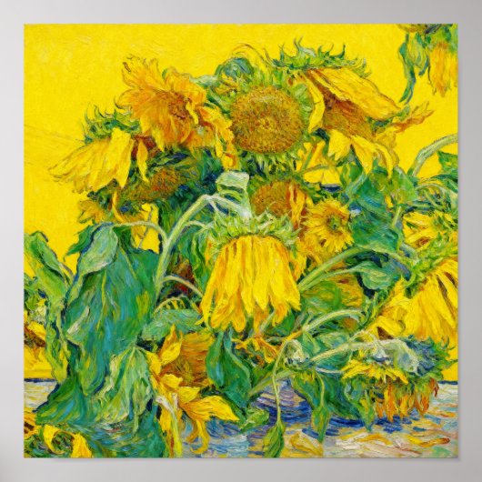 Zonnebloemen naar Van Gogh Poster (Voorkant)