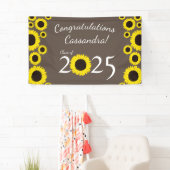 Zonnebloemen Nationale GraduPartij Bruin Banner (Insitu)