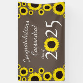 Zonnebloemen Nationale GraduPartij Bruin Banner (Verticaal)