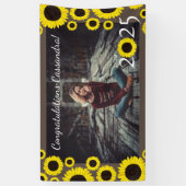 Zonnebloemen Nationale GraduPartij Bruin Banner (Verticaal)