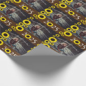 Zonnebloemen Nationale GraduPartij Bruin Cadeaupapier (Hoek)