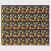 Zonnebloemen Nationale GraduPartij Maroon Cadeaupapier (Vlak)