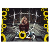 Zonnebloemen Nationale GraduPartij Maroon Groot Cadeauzakje (Voorkant)