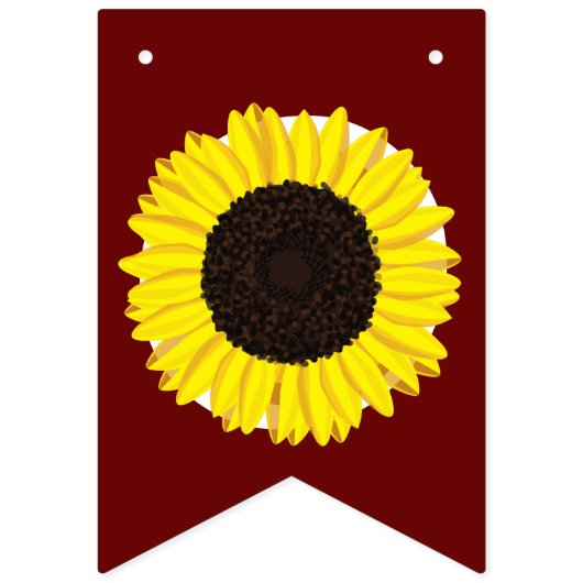 Zonnebloemen Nationale GraduPartij Maroon Vlaggetjes (Tweede vlag)