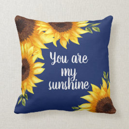 Zonnebloemen Navy Blauwe Chic Jij Bent Mijn Zonnes Kussen