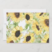 Zonnebloemen Niets Fancy gewoon Liefde Elopement Kaart (Achterkant)