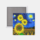 Zonnebloemen Night Magnet (Voorkant / Achterkant)