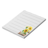 Zonnebloemen: Notitieblok (Linkerzijde)