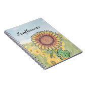 Zonnebloemen  notitieboek (Rechterzijde)