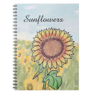 Zonnebloemen  notitieboek