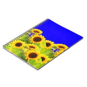 Zonnebloemen Notitieboek - Oekraïense vlagkleuren