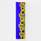 Zonnebloemen Oekraïense vlag Kleur Banner Onderste (Verticaal)
