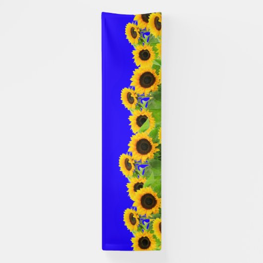 Zonnebloemen Oekraïense vlag Kleur Banner Onderste (Verticaal)