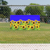 Zonnebloemen Oekraïense vlag kleuren Banner Suppor (Insitu)