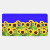 Zonnebloemen Oekraïense vlag kleuren Banner Suppor (Horizontaal)