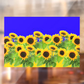 Zonnebloemen Oekraïense vlag Kleuren Venster Cling Raamsticker (Vel 2)