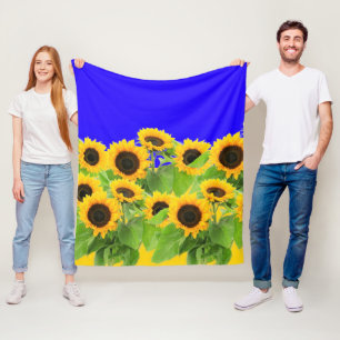 Zonnebloemen - Oekraïne - Vlaggenvrijheid Oekraï Fleece Deken
