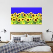 Zonnebloemen - Oekraïne - Vlaggenvrijheid Oekraïne Canvas Afdruk (Insitu (Slaapkamer))