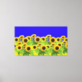 Zonnebloemen - Oekraïne - Vlaggenvrijheid Oekraïne Canvas Afdruk (Voorkant)