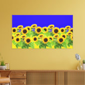 Zonnebloemen - Oekraïne - Vlaggenvrijheid Oekraïne Canvas Afdruk (Insitu (Woonkamer))