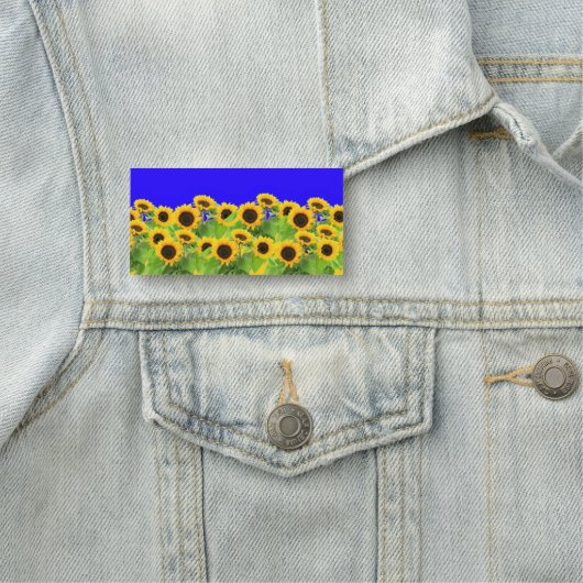 Zonnebloemen - Oekraïne - Vlaggenvrijheid Oekraïne Naamplaatje (In situ)