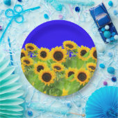 Zonnebloemen - Oekraïne - Vlaggenvrijheid Oekraïne Papieren Bordje (Feest)