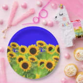 Zonnebloemen - Oekraïne - Vlaggenvrijheid Oekraïne Papieren Bordje (Feest)