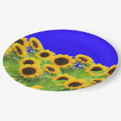 Zonnebloemen - Oekraïne - Vlaggenvrijheid Oekraïne Papieren Bordje (Gekanteld)