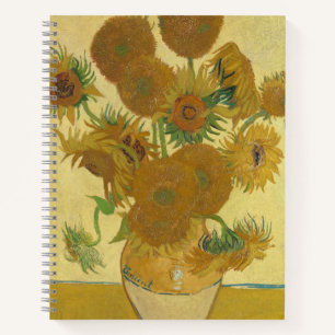 Zonnebloemen, Olie Schilderij Stilleven, Van Gogh Notitieboek