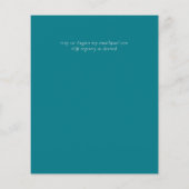 Zonnebloemen Olijfbladeren Rustiek Teal Trouwen (Achterkant)