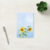Zonnebloemen onder de blauwe hemel post-it® notes (Kantoor)