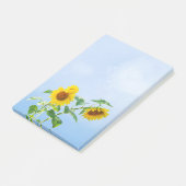 Zonnebloemen onder de blauwe hemel post-it® notes (Schuin)