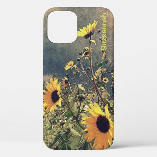 Zonnebloemen onder Eigen naam Stormy Clouds Case-Mate iPhone Case (Achterkant)