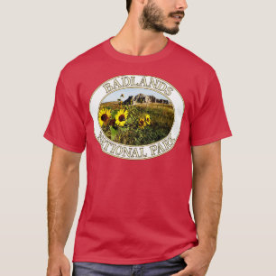 Zonnebloemen op Badlands National Park in South Da T-shirt