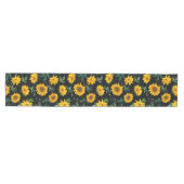 Zonnebloemen op Black Table Runner Medium Tafelloper (Horizontaal)