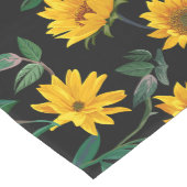 Zonnebloemen op Black Table Runner Medium Tafelloper (Hoek)