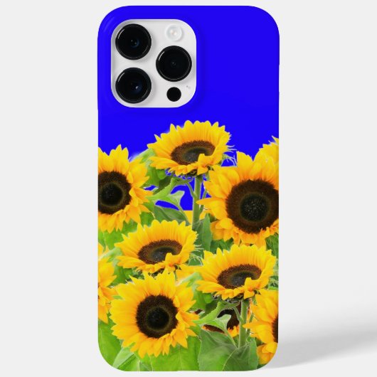 Zonnebloemen op Blue Sky iPhone Case (Achterkant)