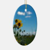 Zonnebloemen op Blue Sky Keramisch Ornament (Rechts)