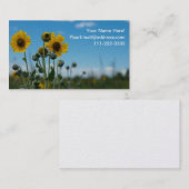 Zonnebloemen op Blue Sky Visitekaartje (Voorkant / Achterkant)