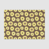 Zonnebloemen op bruine achtergrond tissuepapier (Voorkant)