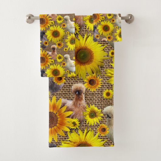 Zonnebloemen op Burlap Bad Handdoek (Insitu)