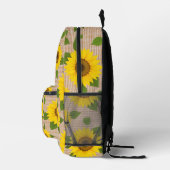 Zonnebloemen op Burlap Bedrukte Rugzak (Rechts)