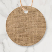 Zonnebloemen op Burlap Herfst Vrijgezellenfeest da Bedankjes Labels (Achterkant)